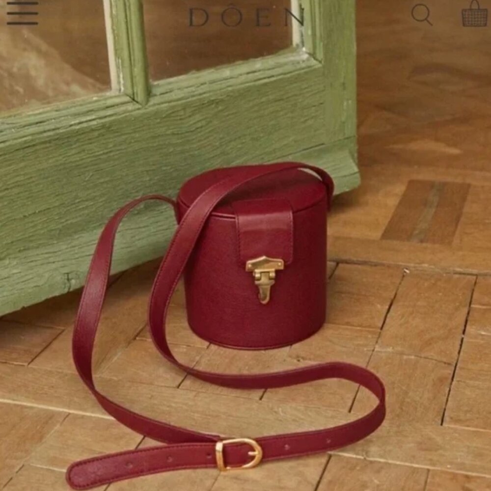 Doen Sylvie Red leather purse crossbody bag